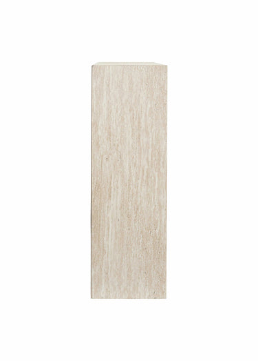 Meuble rangement 9 cases, effet pierre Blanc/Beige