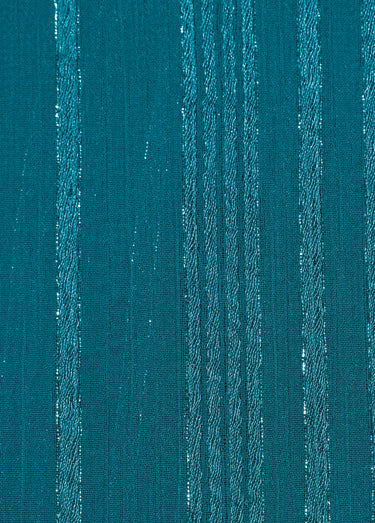 Coupon tissu voile métallisé, Aqua Canard