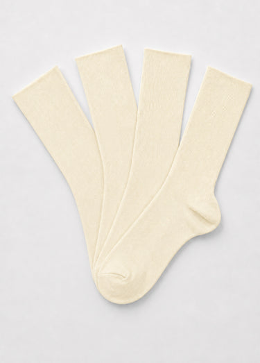 Chaussettes hautes chaudes - lot de 2 paires Ivoire Lot2
