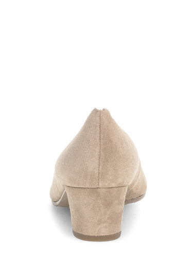 Escarpins cuir nubuck avec bord écailles Sable