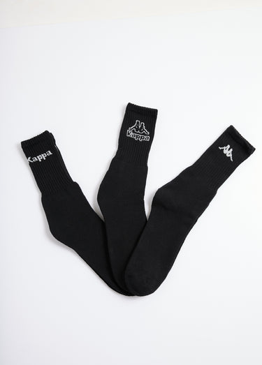 Chaussettes cotelées sport, avec logo Noir