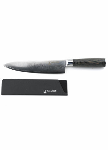 Couteau de chef lame acier 32cm Damarus Noir