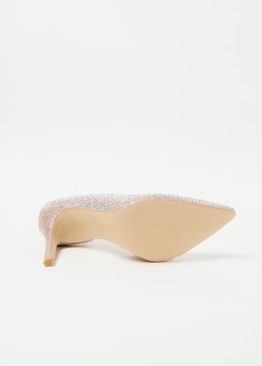 Escarpins chic talons hauts avec strass Champagne