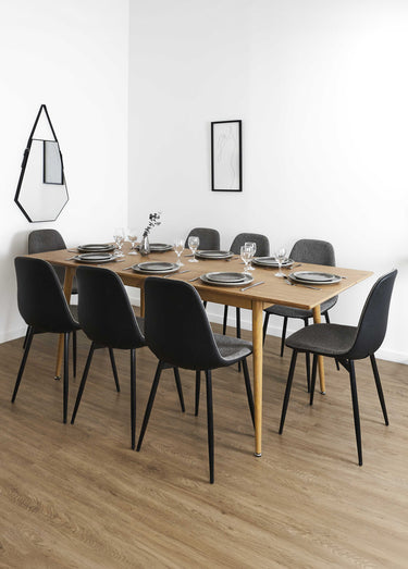 Table extensible bois 6 à 8 pers. PAXTON Marron