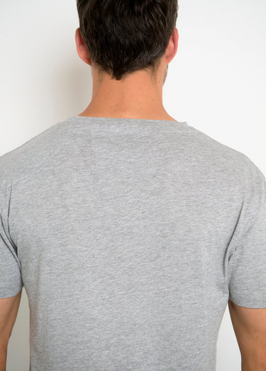 T-shirt inscriptions vintage col rond Gris Clair