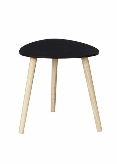 Petite table d'appoint forme galet foncé Noir / Marron