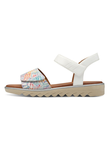 Sandales confortables semelle compensée Blanc