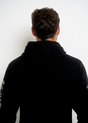 Sweat à capuche demi zip manches longues Noir