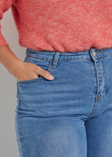 Jean 5 poches extensible coupe large Bleach