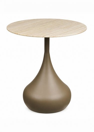 Table d'appoint en métal verre PIENZA Kaki