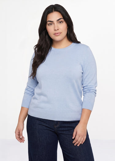 Pull doux col rond manches longues Ciel