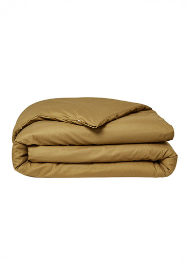 Housse de couette coton uni Bronze