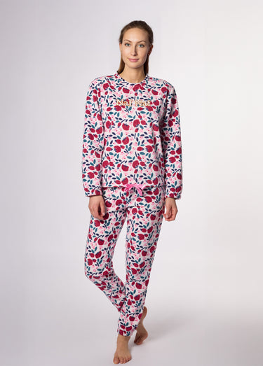 Pyjama manches longues polaire imprimé Imprime Rouge