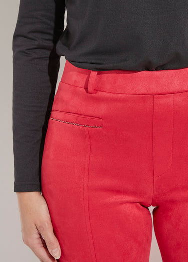 Pantalon droit suédé effet ventre plat Tomette