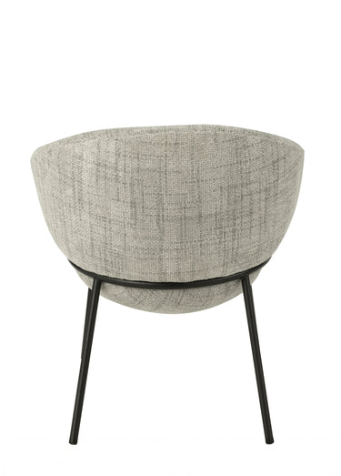 Fauteuil de salon chiné pieds métal,gris Gris