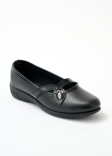 Ballerines croisées largeur confort cuir Noir
