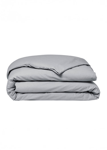 Housse de couette coton uni Acier