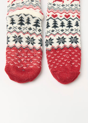 Chaussettes chaudes intérieur polaire Bordeaux