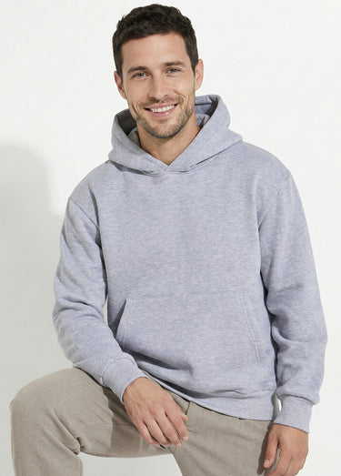 Sweat-shirt zippé molletonné à capuche Gris