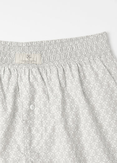Caleçon en pur coton, imprimé fantaisie Imprime Gris