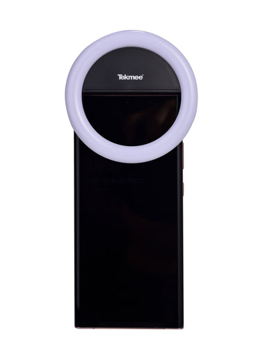 Anneau lumineux 18 couleurs pour selfie Blanc / Noir