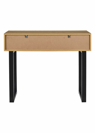 Console en bois décor forme abstraite Marron/Noir