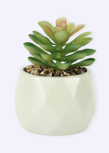 Plante artificielle + pot origami Vert
