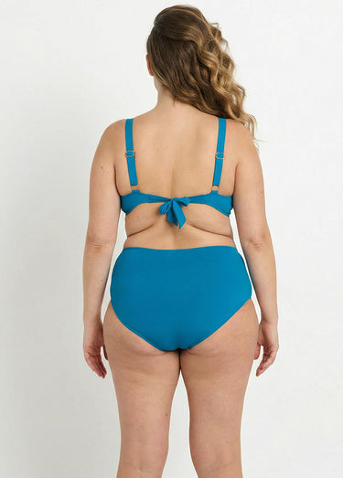 Maillot de bain 2 pièces motif exotique Bleu Imprime