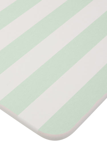 Tapis de bain rayé en diatomite Celadon