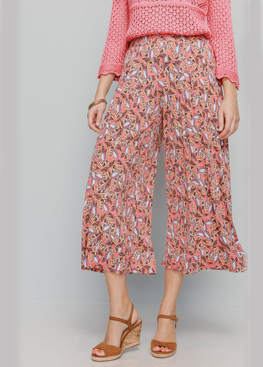 Jupe-pantalon ceinture élastiquée Fond Framboise