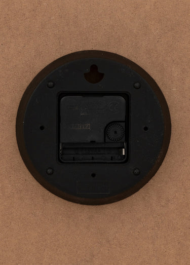 Horloge effet bois avec aiguilles acier Bois