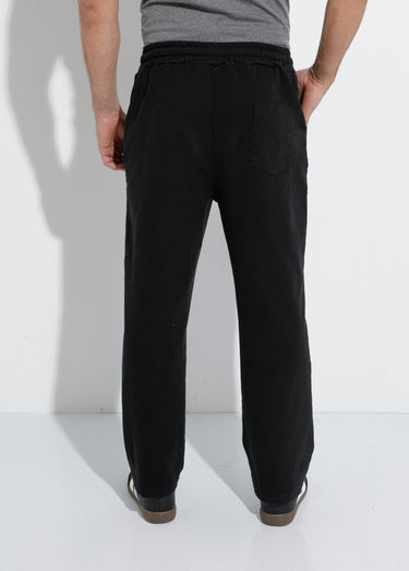 Pantalon élastiqué confort style casual Noir