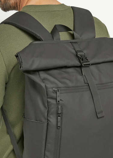 Sac à dos urbain multipoches zippé Noir