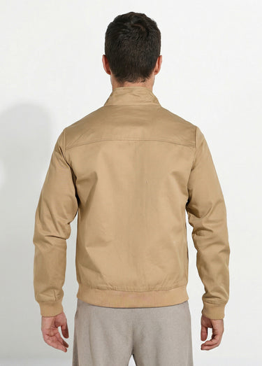 Veste courte zippée avec col montant Camel