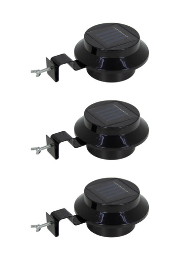 Lampes solaires pour gouttière à fixer Noir