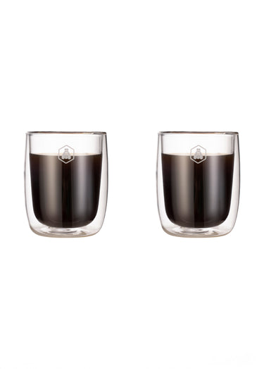 Set 2 tasses 25cl verre double paroi Blanc