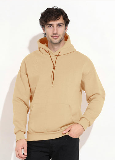 Sweat shirt à capuche et poche kangourou Camel