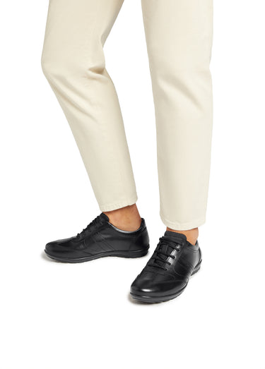 Derbys cuir tendance, semelle antidérapante Noir