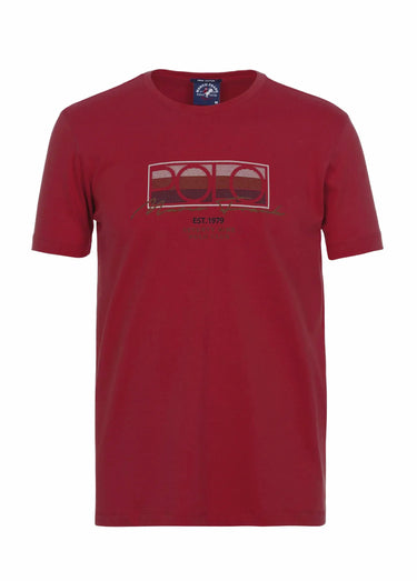 T-shirt à manches courtes, thème polo Bordeaux