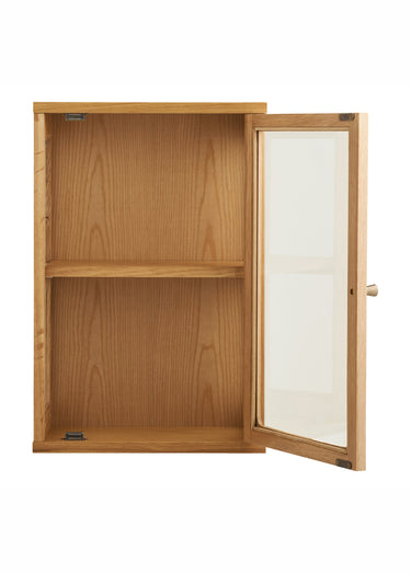 Armoire murale vitrée chêne ZAMORA 1C Marron