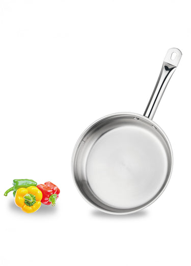 Poêle 24cm tous feux avec manche fixe Gris