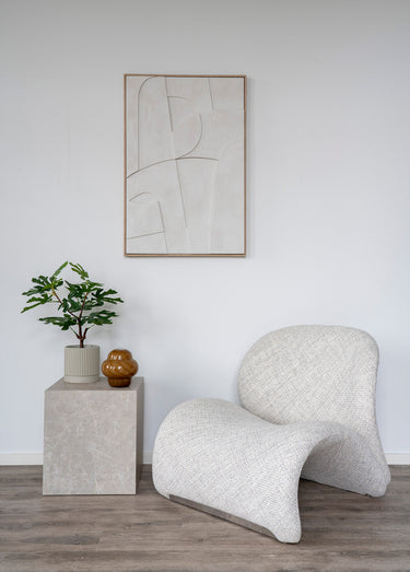 Table d'appoint cube, aspect marbre Marbre