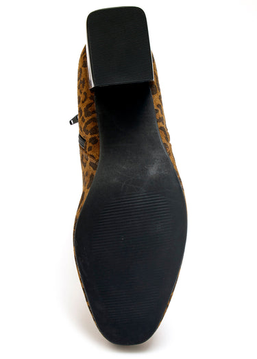 Boots léopard à talon Imprime Leopard
