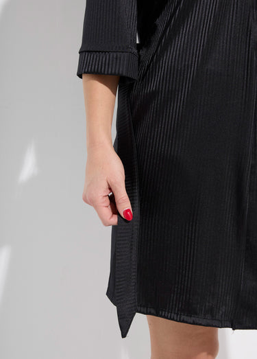 Déshabillé chic en satin rayé Noir