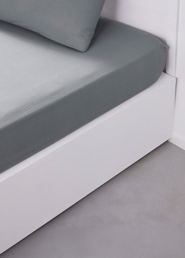 Drap housse pur coton qualité supérieure Gris