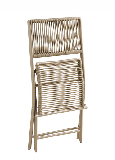 Set acier Table + 2 chaises bistro ARCAS Taupe