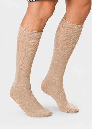 Mi-bas sans compression chauds - lot de 2 paires Beige Lot2