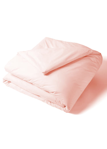 Housse de couette percale de coton REPOS Rose Pale