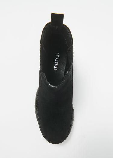 Boots Chelsea effet daim semelle crantée Noir