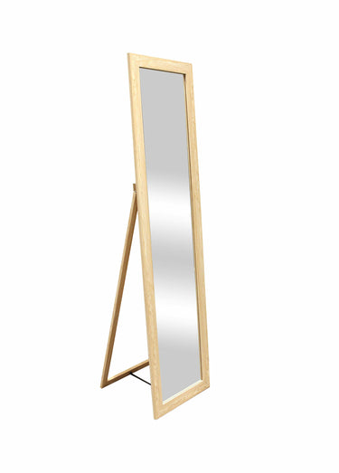 Miroir sur pied en bois, forme psyché Dore